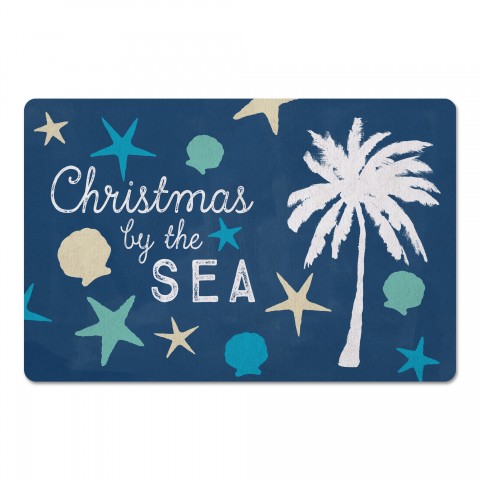 Christmas by the Sea 27x18 Floor Mat