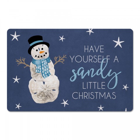 A Sandy Little Christmas 27x18 Floor Mat