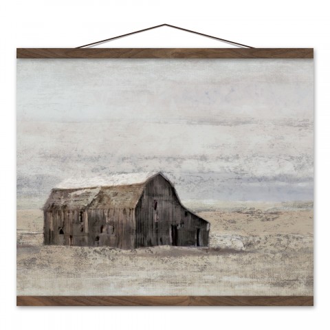 Rustic Painted Barn 20x16 Teak Hanging Canvas