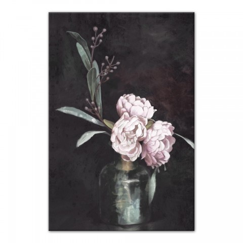Dramatic Blush Florals 16x24 Canvas Wall Art