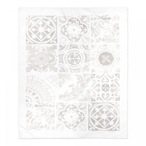Gray Tile Pattern 50x60 Sherpa Fleece Blanket