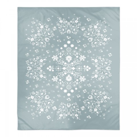 Blue Persian Pattern 50x60 Sherpa Fleece Blanket