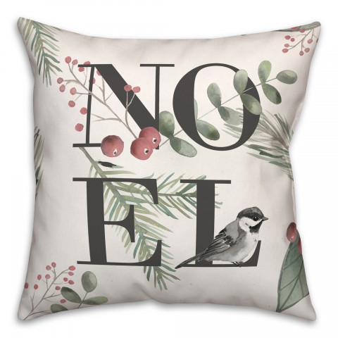 Botanical Noel 18x18 Spun Poly Pillow