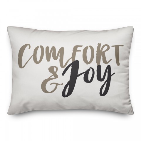 Distressed Comfort and Joy 14x20 Spun Poly Pillow