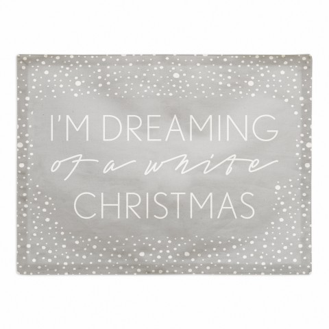 Snow Dreaming White Christmas 18x14 Poly Twill Placemat