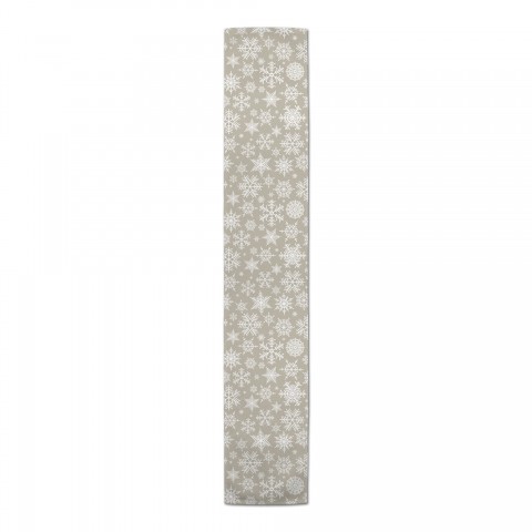 Snowflakes on Beige Tablecloth
