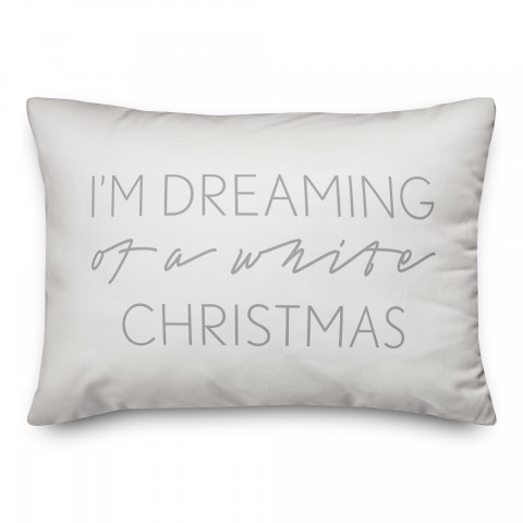 Dreaming of a White Christmas 14x20 Spun Poly Pillow
