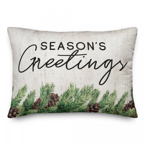 Seasons Greetings Garland 14x20 Spun Poly Pillow