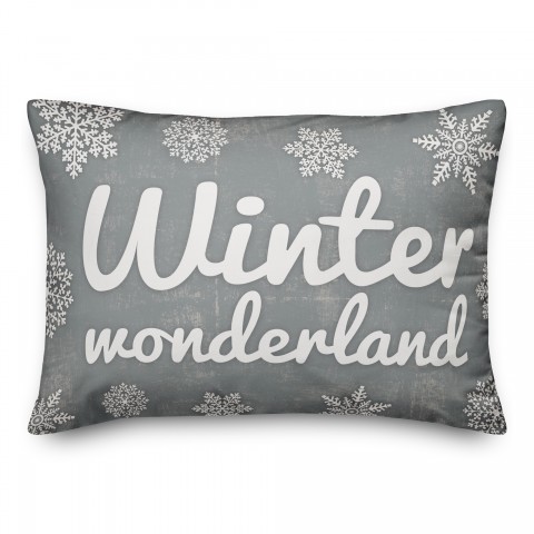 Silver Winter Wonderland 14x20 Spun Poly Pillow