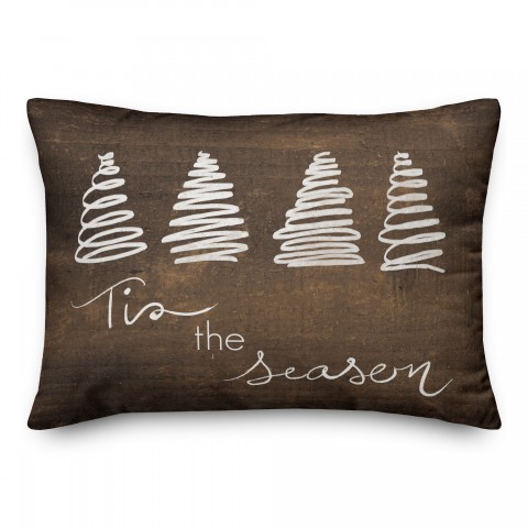 Tis the Season Trees 14x20 Spun Poly Pillow
