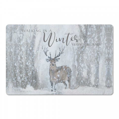 Deer Winter Wonderland 27x18 Floor Mat