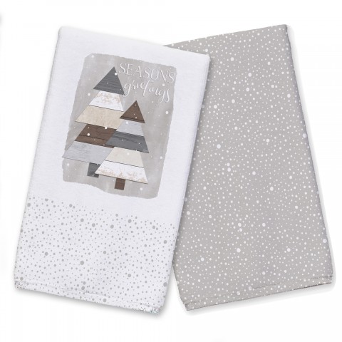 Seasons Greetings Shiplap Christmas Trees Textiles Collection