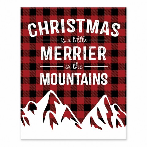 Merrier in the Mountains 8x10 Tabletop Canvas