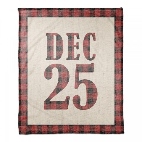 December Christmas Date 50x60 Coral Fleece Blanket