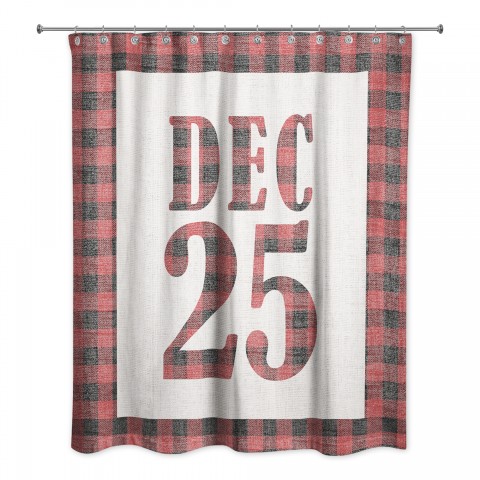 December Christmas Date 71x74 Shower Curtain