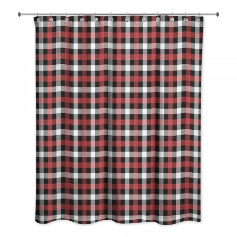 Moose Antlers Happy Holidays Pattern 71x74 Shower Curtain