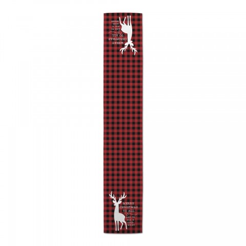 Deer Merry Buffalo Check Tablecloth