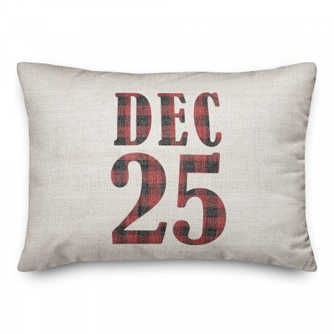 December Christmas Date 14x20 Spun Poly Pillow