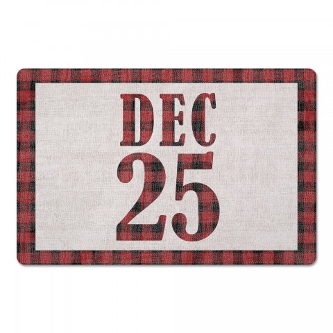 December Christmas Date 27x18 Floor Mat