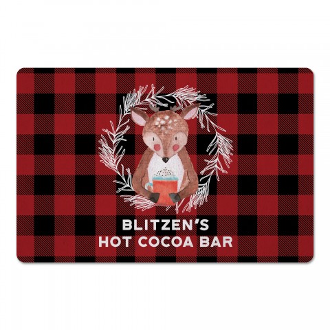 Reindeer Hot Cocoa Bar 27x18 Floor Mat