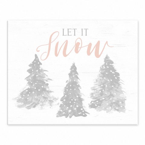 Let it Snow 8x10 Tabletop Canvas
