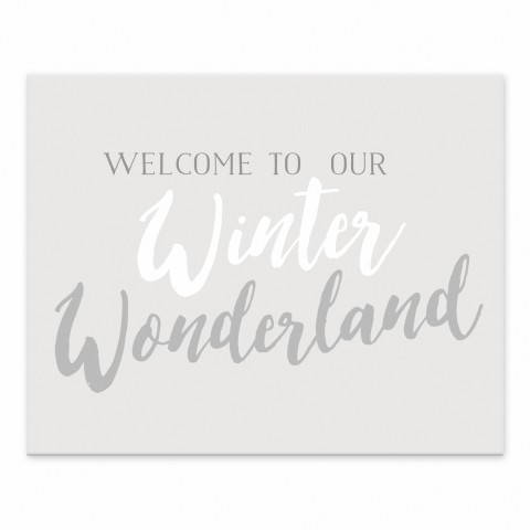Silver Winter Wonderland 8x10 Tabletop Canvas