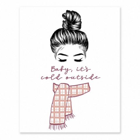 Baby It's Cold Outside 8x10 Tabletop Canvas