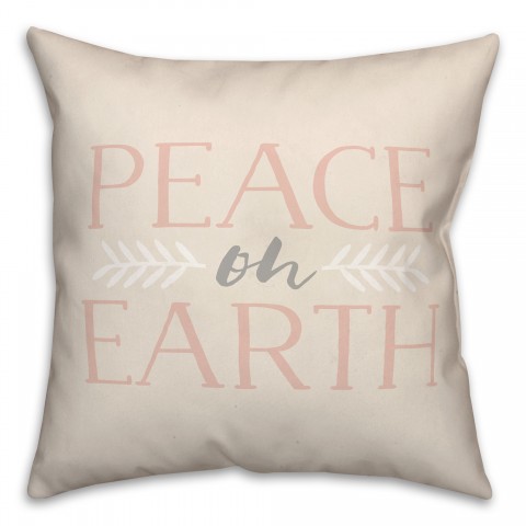Peace on Earth 18x18 Spun Poly Pillow
