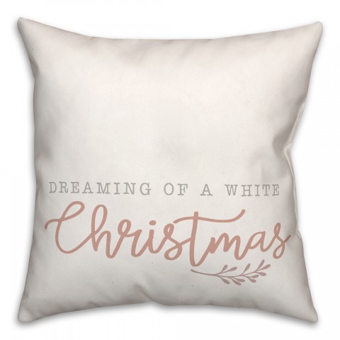 Dreaming of a White Christmas 18x18 Spun Poly Pillow