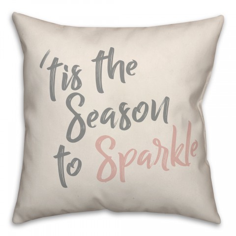 Season to Sparkle 18x18 Spun Poly Pillow