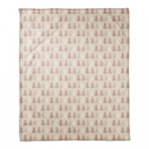 Light Blush Tree Pattern 50x60 Coral Fleece Blanket