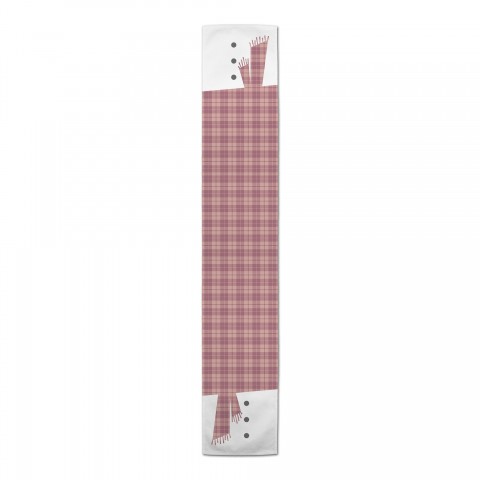 Pink Snowman Scarf and Buttons Tablecloth