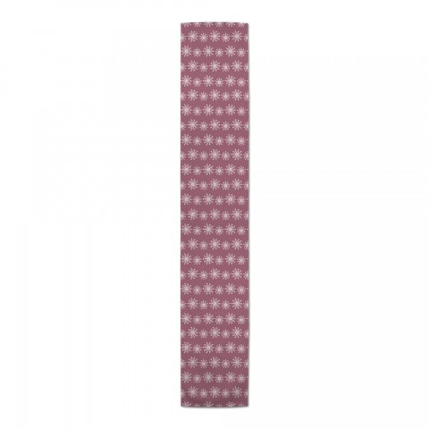 Snowflake Pattern on Wine Color Tablecloth
