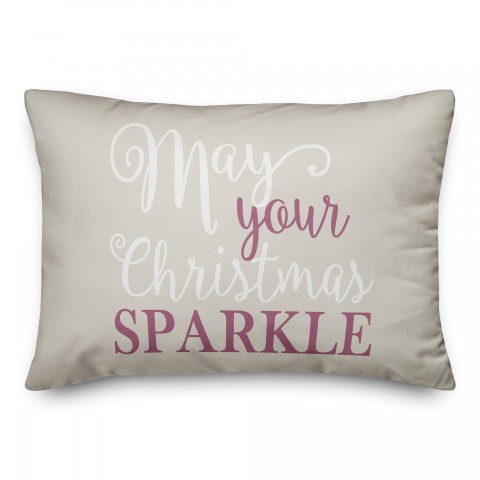 May your Christmas Sparkle 14x20 Spun Poly Pillow