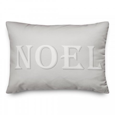 Silver Noel 14x20 Spun Poly Pillow