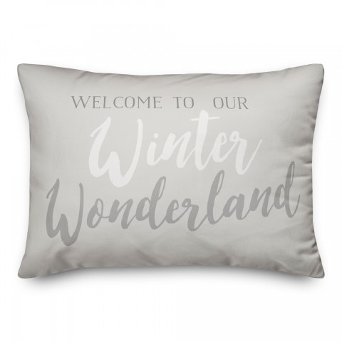 Silver Winter Wonderland 14x20 Spun Poly Pillow