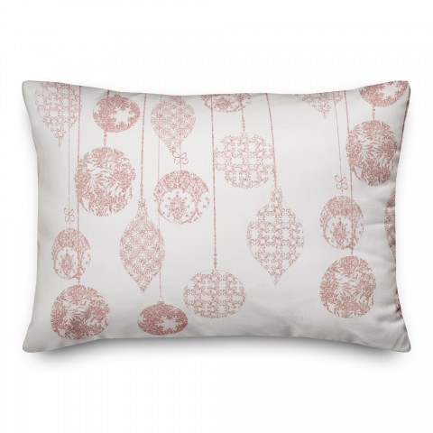 Sparkly Blush Ornaments 14x20 Spun Poly Pillow