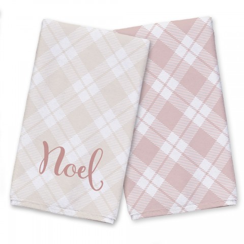 Blush Noel on Champagne Plaid Textiles Collection
