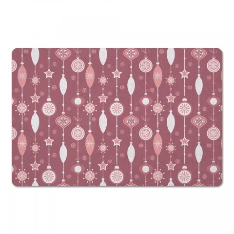 Multi Size Ornaments with Wine Tones 27x18 Floor Mat
