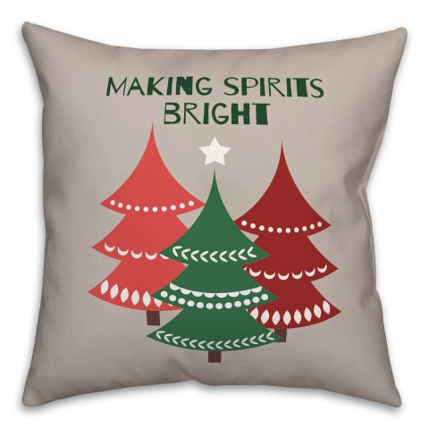 Making Spririts Bright 18x18 Spun Poly Pillow