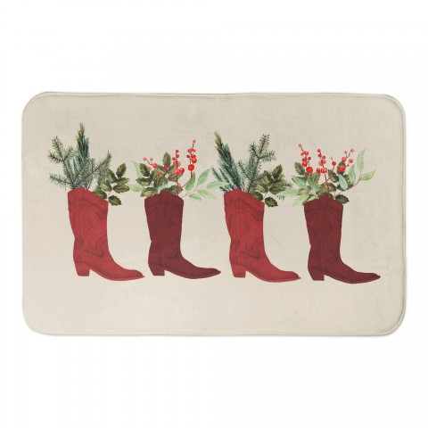 Christmas Boots 34x21 Bath Mat