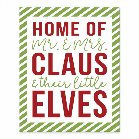 Home of Little Elves 10x8 Tabletop Canvas