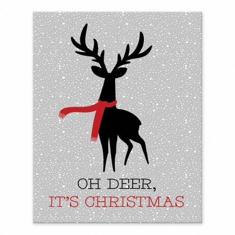 Oh Deer It's Christmas 10x8 Tabletop Canvas