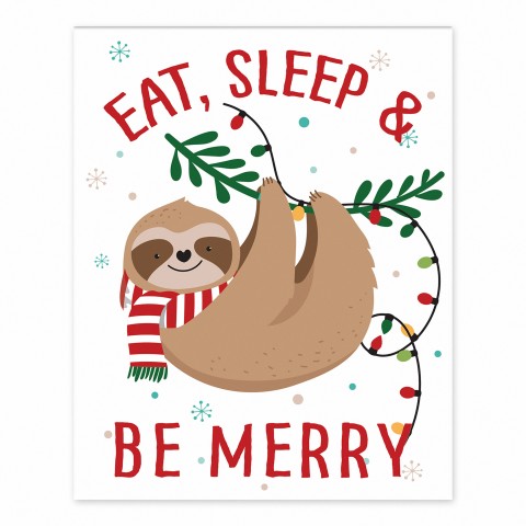 Eat, Sleep and Be Merry 10x8 Tabletop Canvas