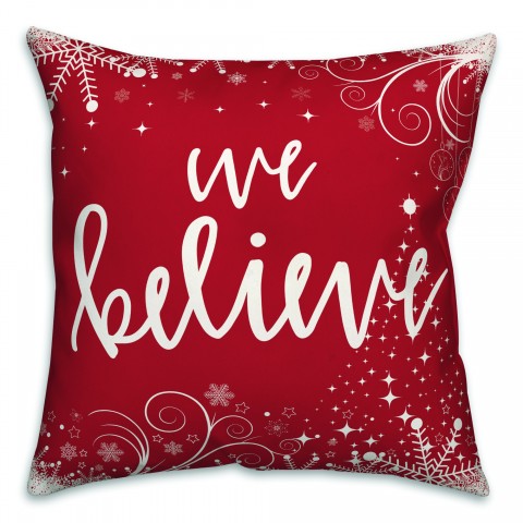 We Believe 18x18 Spun Poly Pillow