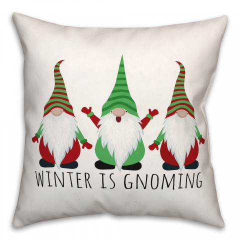 Winter is Gnoming 18x18 Spun Poly Pillow