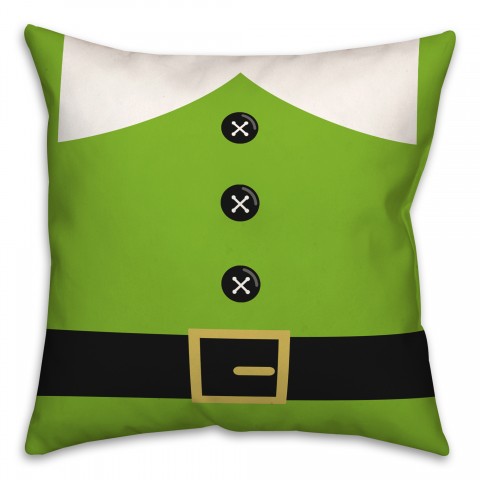 Green Elf Suit 18x18 Spun Poly Pillow