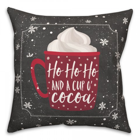 Hohoho Cocoa 18x18 Spun Poly Pillow