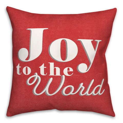 Joy to the World 18x18 Spun Poly Pillow