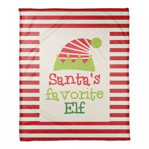 Santa's Favorite Elf 50x60 Coral Fleece Blanket